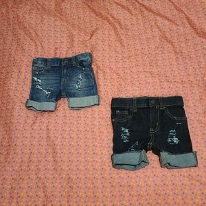 2 B'gosh Skinny Jean Shorts Size 12Mos. EXCELLENT CONDITION